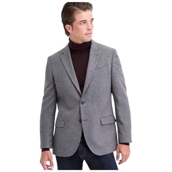 Nautica Mens Modern fit Sport Coat Blazer 40 S Gray Plaid