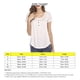 thumbnail image 5 of Mujer Cuello Redondo Top Botón Trim Plisado Busto Manga Corta Tipo Suelto Camiseta Casual Blanco M, 5 of 6