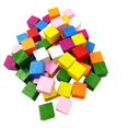 thumbnail image 2 of 25 Colorful Wooden Blocks Cube Embellishments Kids Educational Game Toy 25mm, 2 of 8