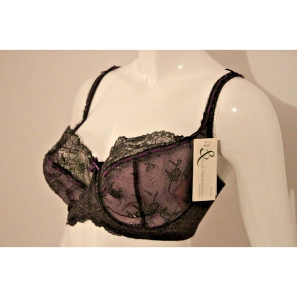 ELLE MACPHERSON Artistry DEEP Purple LACE Underwire BRA ( 32FF )