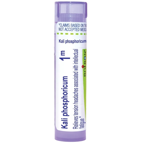 Boiron Kali Phosphoricum 1M, Homeopathic Medicine for Tension Headaches Associated With Intellectual Fatigue, 80 Pellets