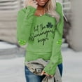 thumbnail image 2 of St. Patrick's Day Tops for Women Casual Shirt Green Long Sleeves Plus Size Fall Outfits Clothes, 2 of 4
