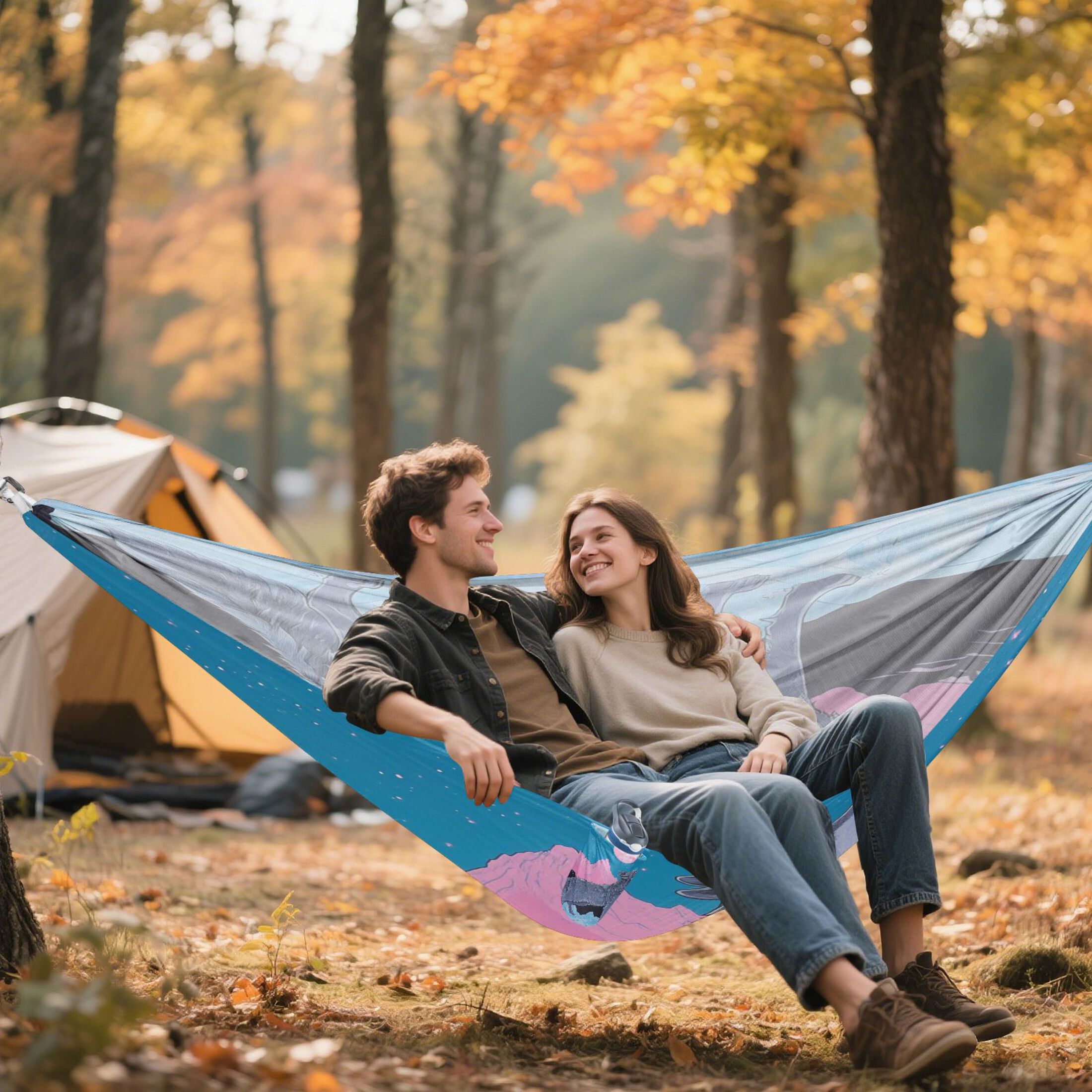 Hammock Camping Hammock Nylon Portable Hammock Travel Camping Hammock Cool Wolf Roar