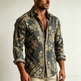 thumbnail image 5 of Vetsdori Mens Summer Collar Shirts Long Sleeve Button down Work, Big and Tall Breathable Casual Stylish Graphic Tops for Men, 5 of 6