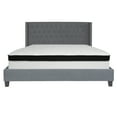 thumbnail image 5 of Flash Furniture Riverdale King Size Tufted Upholstered Platform Bed in Dark Gray Fabric with Memory Foam Mattress, 5 of 5