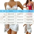 thumbnail image 3 of uublik Womens Pajamas Mesh Set Valentine's Day Night Gowns Soft Loungewear Sleepwear White, 3 of 6