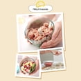 thumbnail image 4 of Mini Chopper Hand Chopper Manual String For Cutting Vegetables Onions Garlic Meat Stainless Steel Blades Non-Slip Base 485Ml Blue, 4 of 5