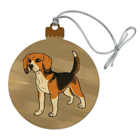 Beagle Pet Dog Wood Christmas Tree Holiday