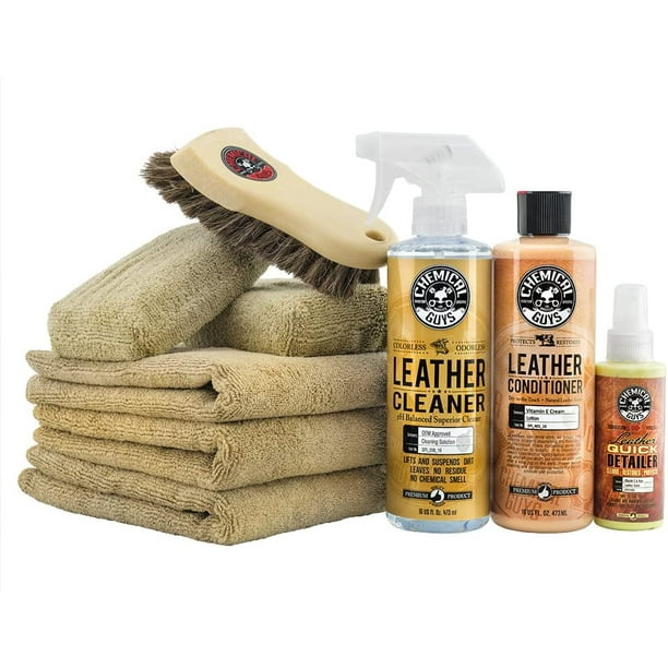 Chemical Guys HOL303 Leather Cleaner and Conditioner Care Kit Walmart