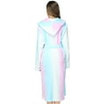 thumbnail image 4 of Fantaslook Womens Long Robes Plush Fleece Hooded Bathrobe with Pockets Fluffy Nightgown Sleepwear, 4 of 6