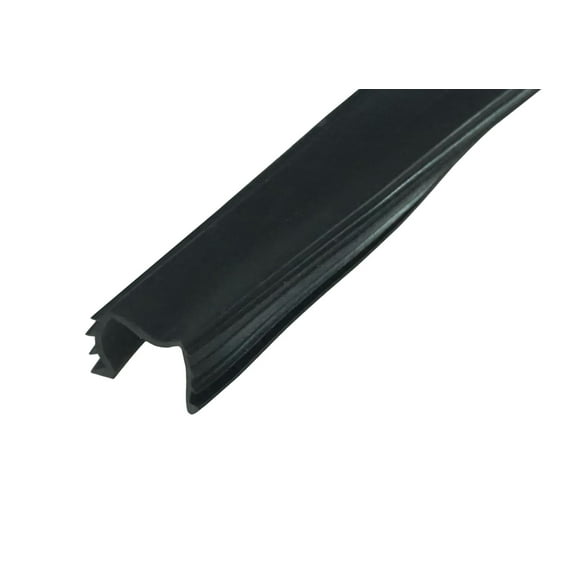 WRS Black Weather Stripping Glazing Channel for 1/2" Glass - 50ft Roll