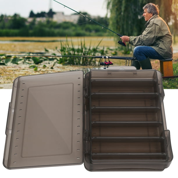 Caja de almacenamiento de señuelos de pesca, caja de señuelos de doble cara, caja de pesca de doble cara, caja de señuelos impermeable, claridad notable