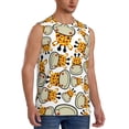 thumbnail image 2 of Uemuo Giraffes Head Pattern Men's Sleeveless T-Shirt,Muscle Athletic Tank Top, Moisture-wicking Quick-dry Breathable Classic Tee Top for Gym Run Outdoor Sports-X-Large, 2 of 8