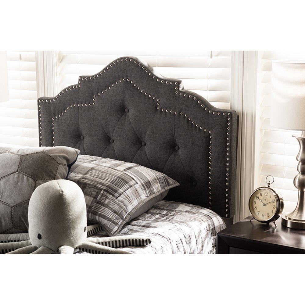 Baxton Studio Edith Modern and Contemporary Dark Grey Fabric Twin Size