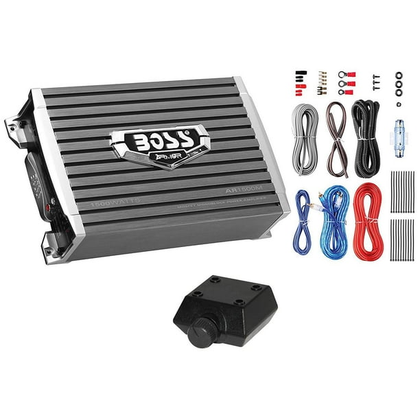 Boss Armor 1500W Monoblock MOSFET Class A/B Amplifier + Remote and