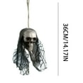 thumbnail image 3 of 4pcs Halloween Skull Tree Ornament Decor Plastic Halloween Skulls Head Decoration Hanging for Tree Wall Indoor Outdoor Home Garden Decor Party Supplies, 3 of 5