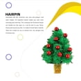 thumbnail image 3 of Injueey Clip de pelo de Navidad Clips laterales de acero inoxidable pasador de árbol de Navidad bayas rojas decoración de copo de nieve Kits de decoración para fiestas Frutos rojos/Árbol de Navidad, 3 of 6