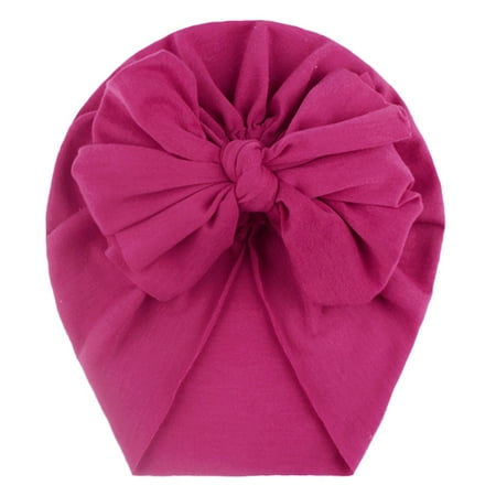 

Zlekejiko Baby Solid Headwear Kids Toddler Boys Knotted Girls Accessories Bow Hat Baby Care