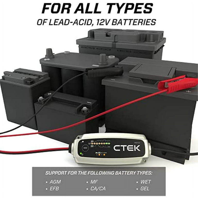 CTEK - 40-206 MXS 5.0 Fully Automatic 4.3 amp Battery Charger and  Maintainer 12V