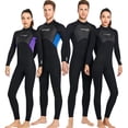 thumbnail image 3 of Soidarity Traje de buceo de 3mm, Material de nailon, buena elasticidad, traje de baño de una pieza de estilo de manga larga, traje de neopreno con ribete Deportes acuáticos Mujer Morado Oscuro XXL Soidarity OD020682-24, 3 of 6