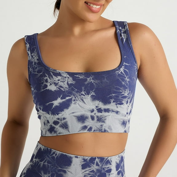 Xucatan Plus Size Women's Sports Bras with Wide Straps Seamless Padded Workout Tank Tops Chest Support Activewear for Fitness and Yoga Gift