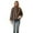A-Brown181, variant on Women's Jackets Toggle Collared Faux Leather Jackets Short Fuzzy Lined Trendy Wear Daily Cropped Jackets With Pockets