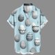 thumbnail image 1 of Ceisia Men's Loose Short Sleeve Printed Casual Shirt with Chest Pocket Light Blue XXXL Gifts, 1 of 5