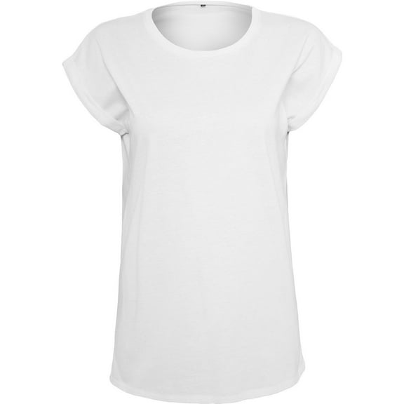 Build Your Brand Womens Extended Shoulder T-Shirt