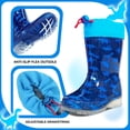 thumbnail image 2 of HSYAAMOO Boys Kids Rain Boots Blue Dinosaur Pattern – Waterproof Non-Slip Lightweight Rubber with Adjustable Drawstring for Outdoor Play, 2 of 7