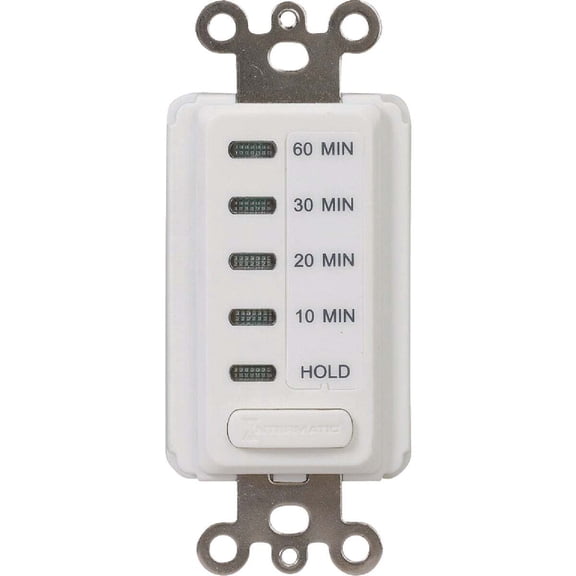 Intermatic 15 Amp 60-Minute Countdown In-Wall Timer - White