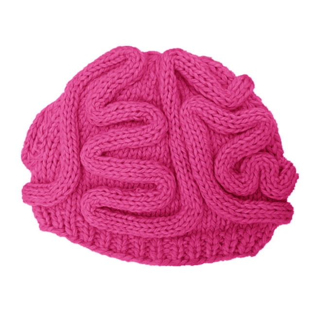 Funny Brain Knitted Hat Halloween Spoof Props Winter Hat, Red Child