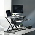 thumbnail image 3 of VIVO Black Height Adjustable Standing Desk Monitor Riser 32" Sit Stand Tabletop, 3 of 9