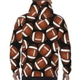 thumbnail image 7 of Wukai Brown Football On Black Print Men Hoodies Fleece Sweatshirts Long Sleeve Sweaters Pullover Fall Outfits Winter Clothes-X-Large, 7 of 7