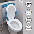 thumbnail image 4 of HELLHERO Blue Christmas Snowman Toilet Cover Soft Toilet Lid Covers Set & 2-Piece Elastic Edge Universal, 4 of 8