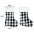 thumbnail image 5 of Leonard Christmas Buffalo Plaid Stocking Classic Stocking Decorations Christmas Stockings with Plush Cuff for Family Christmas Holiday Party Decor, Black-White, 5 of 7