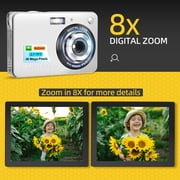 NBD Kids Digital Camera 48MP 8X Digital Zoom Mini Compact Cameras, 2.7 inch FHD Pocket Cameras