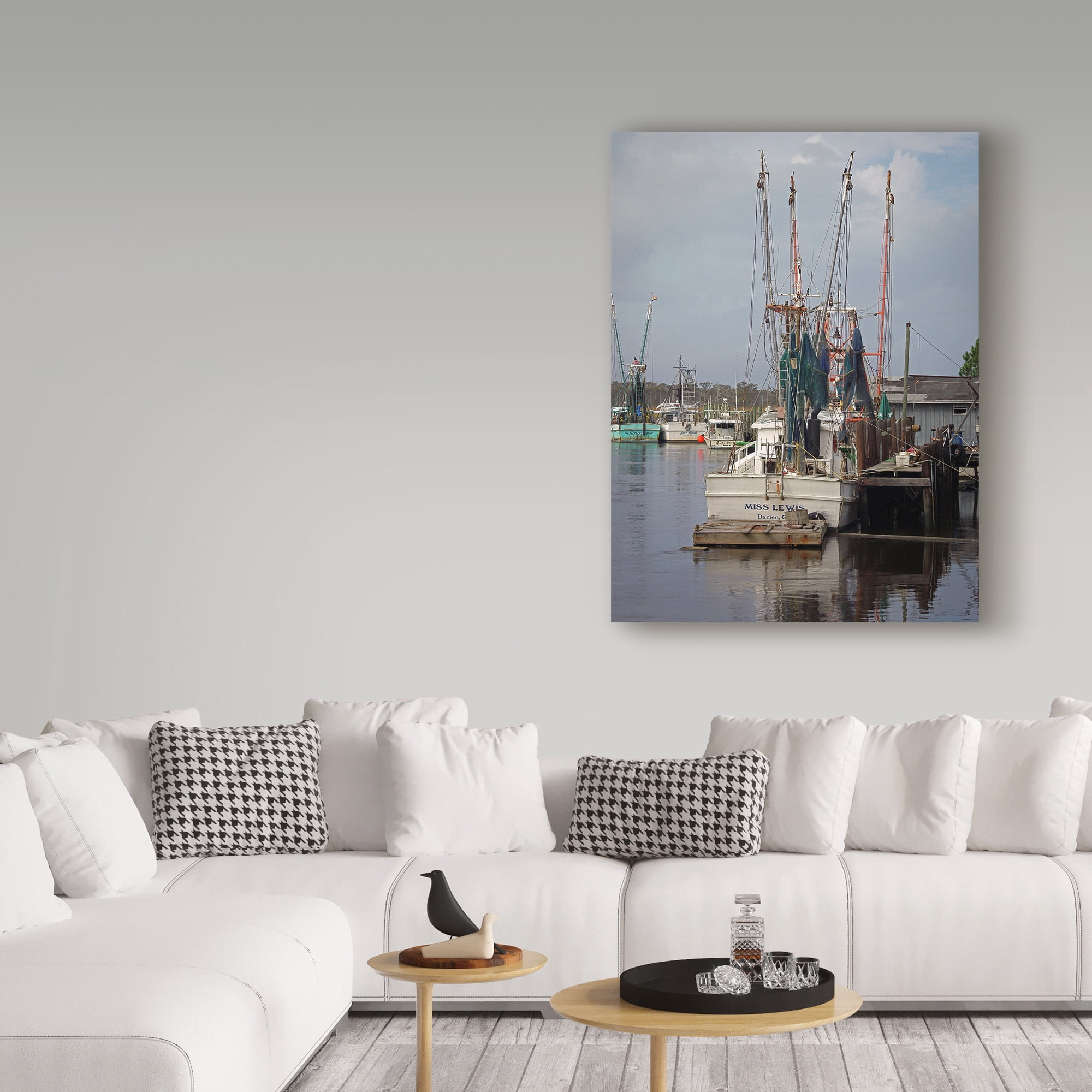 Trademark Fine Art 'Shrimp Boats' Canvas Art by J.D. McFarlan