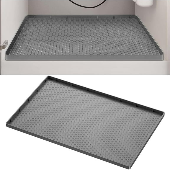 NUNET USMGR Silicone 34" x 22" Sink Mat, Gray
