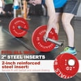 thumbnail image 2 of FlexWave Bumper Weight Plates, 55 lb Pair, Colored, 2-Inch Hole, 2 of 8