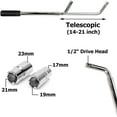 Dayplus Telescoping Lug Wrench Standard Sockets Breaker Bar Wheel Tire