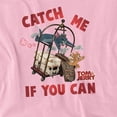 thumbnail image 2 of Tom and Jerry Movie Catch Me If You Can Women's T Shirt,Pink, X-Large, 2 of 6