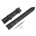 thumbnail image 1 of Unique Bargains Cowhide Leather Band Embossed 17mm Leather Watch Strap with Spring Bar Pins, Black, 1 of 6