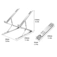 thumbnail image 2 of Soporte plegable para computadora portátil Oficina en casa Computadora portátil Soporte ajustable portátil plegable Aleación de aluminio, Plata seitruly EL5629-02B, 2 of 2