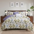 thumbnail image 3 of Modern Threads 5-Piece Gabrielle Jacquard Printed Floral Reversible Comforter Set, King, 3 of 7