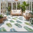thumbnail image 2 of Area Rugs 3'x5', Green Blue Palm Leaf Carpet Runner Indoor Outdoor Rugs Home Decor Aesthetic, Summer Botanical Tropical Plants Non Slip Mats Washable Accent Rug for Living Room Bedroom, 2 of 8