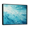 thumbnail image 2 of Designart "Horizon Of Azure Blue Lagoon II" Coastal Waves Floater Framed Wall Decor, 2 of 5