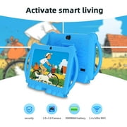 7 Inch Kids Tablet, Android Toddler Tablet for Kids, 4GB RAM+32GB ROM, Quad-core Processor, Parental Control, 1024x600 HD Screen, 3000mAh Battery, 8MP Camera Tablets PC with Silicone Case, Blue