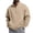Khaki #367, variant on Men's Quarter Zip Sweatshirt Stand Collar Pullover Top with Kangaroo Pocket Relaxed Casual Fall Sweatshirts