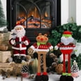 thumbnail image 5 of Luxtrada Christmas Santa Claus Reindeer Handmade Plush Doll Retractable Long Legs Table Decor for Decorations Indoor Home Decor, 5 of 8