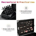 thumbnail image 5 of Byootique Portable Manicure Table Desk for Nail Tech Organizer Rolling Makeup Case with Wheels and Telescopic Handle for Manicurist Technician, Black, 5 of 9